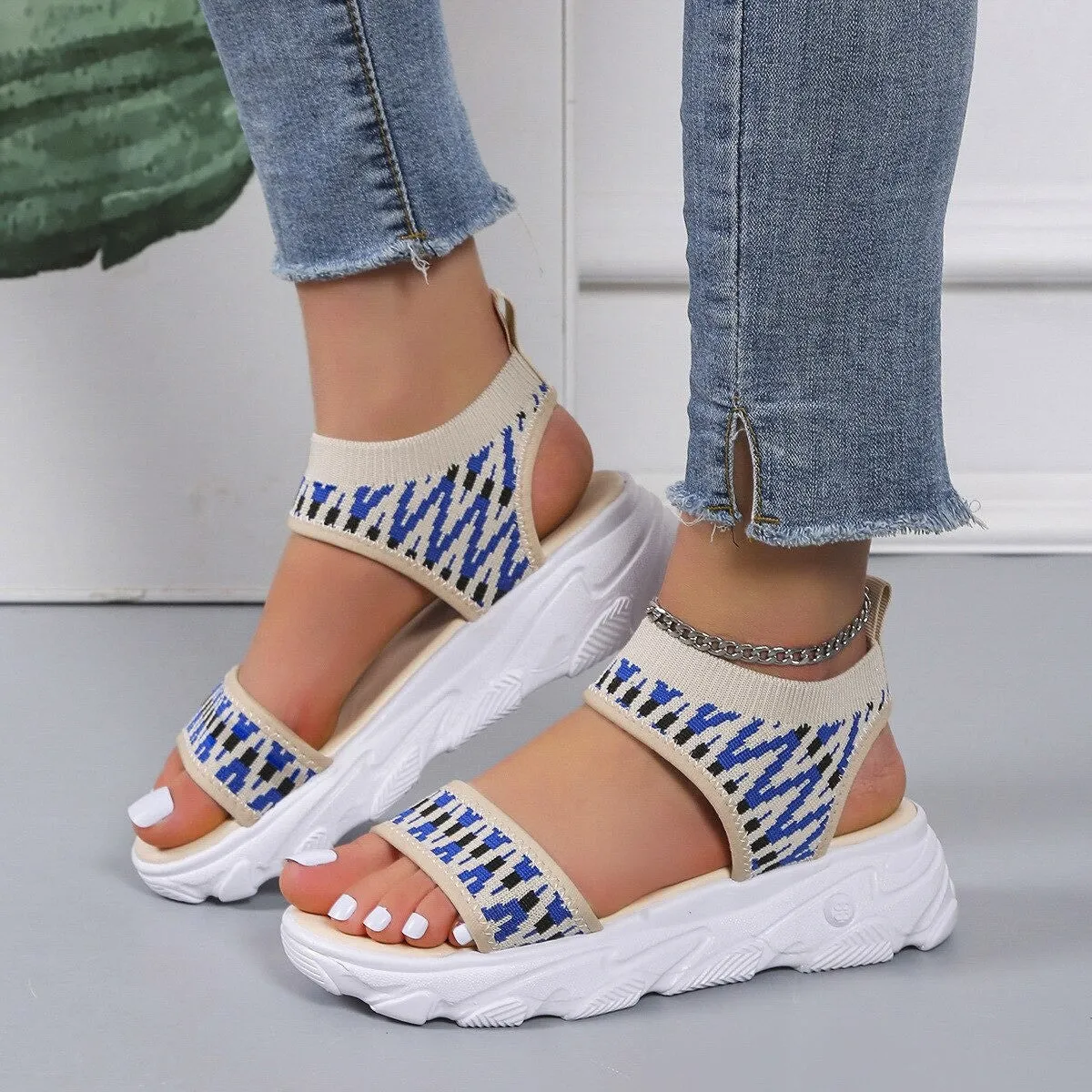 OCW Sports Sandals For Women Summer Thick Bottom Beach Casual