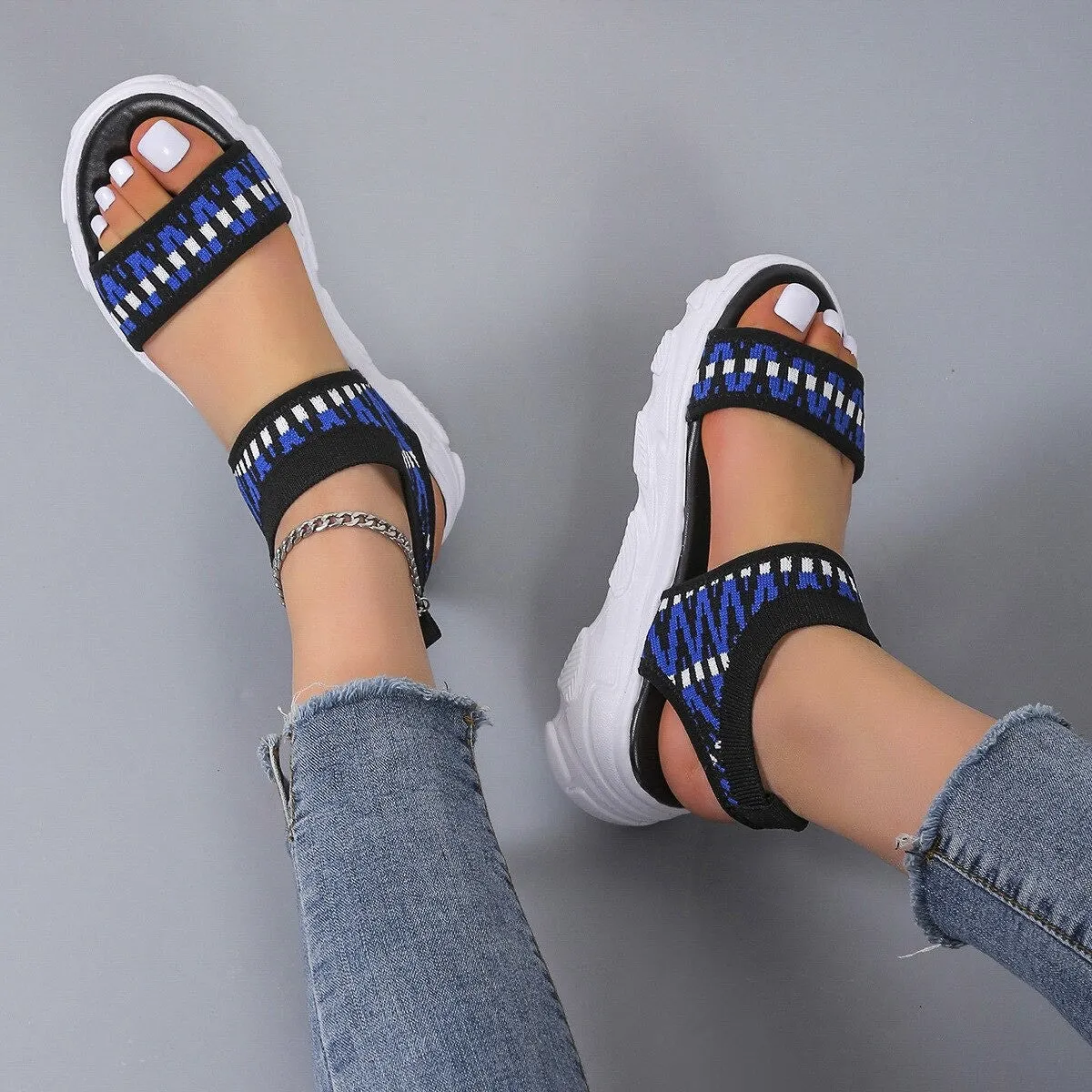OCW Sports Sandals For Women Summer Thick Bottom Beach Casual