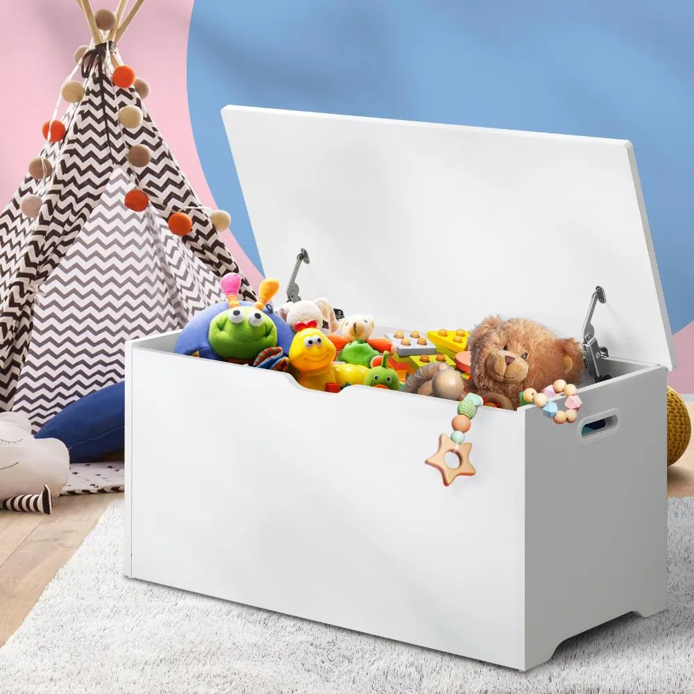 Oikiture Kids Toy Storage Box Cabinet Wooden Chest Container Room Organiser