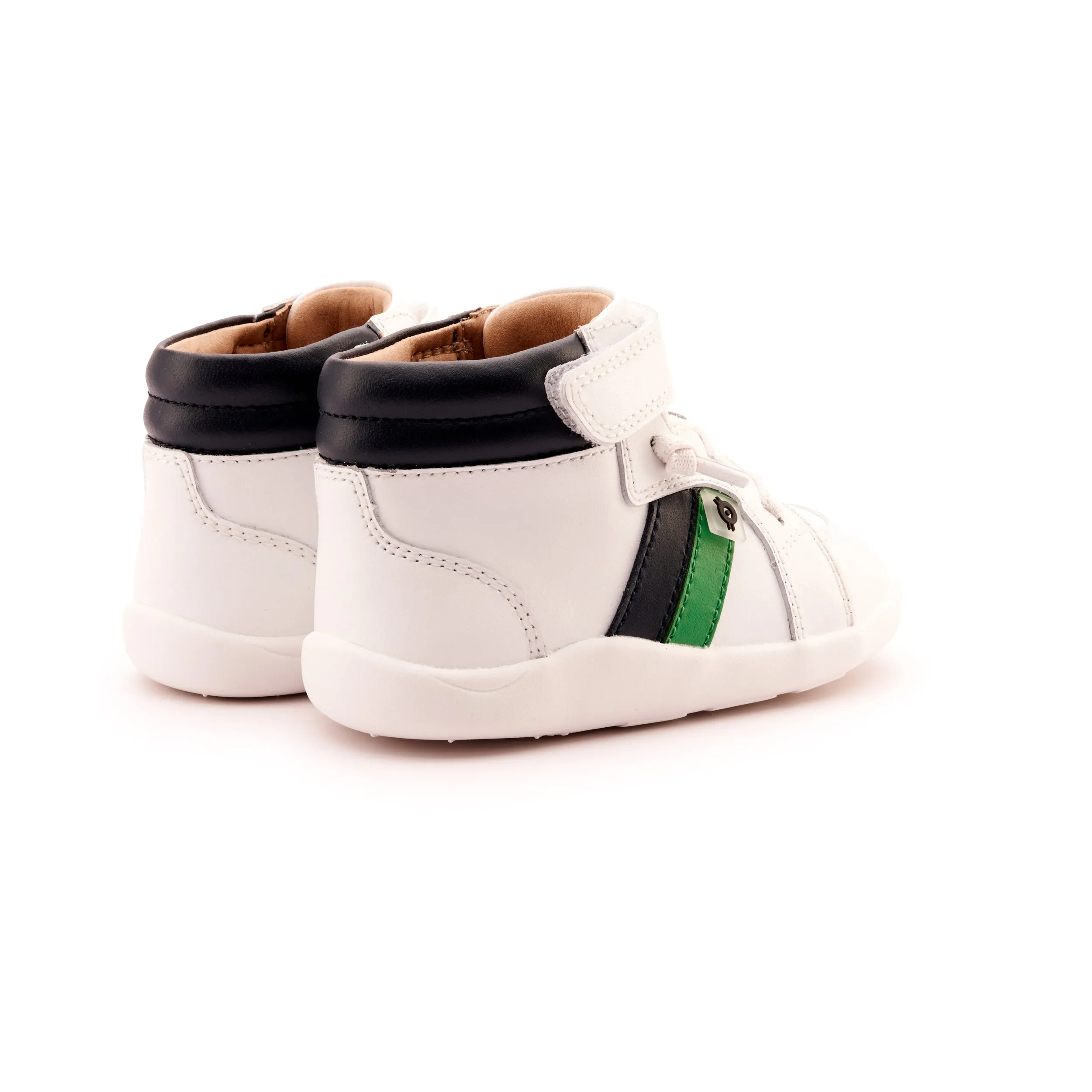 Old Soles Boy's and Girl's 8044 Tar Ground Casual Shoes - Snow / Navy / Neon Green
