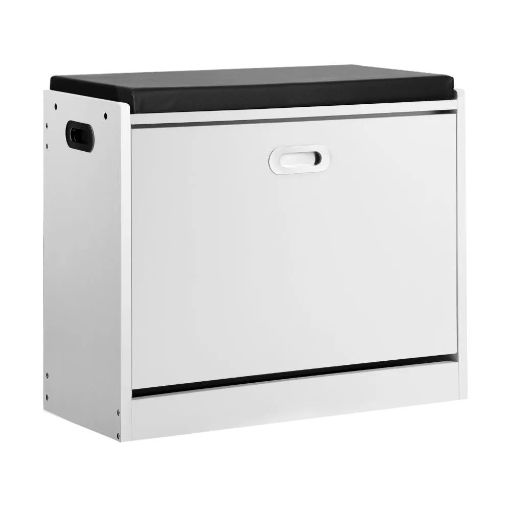 Ollie Shoe Cabinet Bench Shoes Storage Rack Shelves Shelf Cupboard Footwear Stand White 0.6M 15 Pairs
