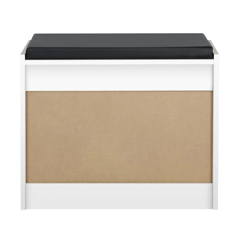 Ollie Shoe Cabinet Bench Shoes Storage Rack Shelves Shelf Cupboard Footwear Stand White 0.6M 15 Pairs