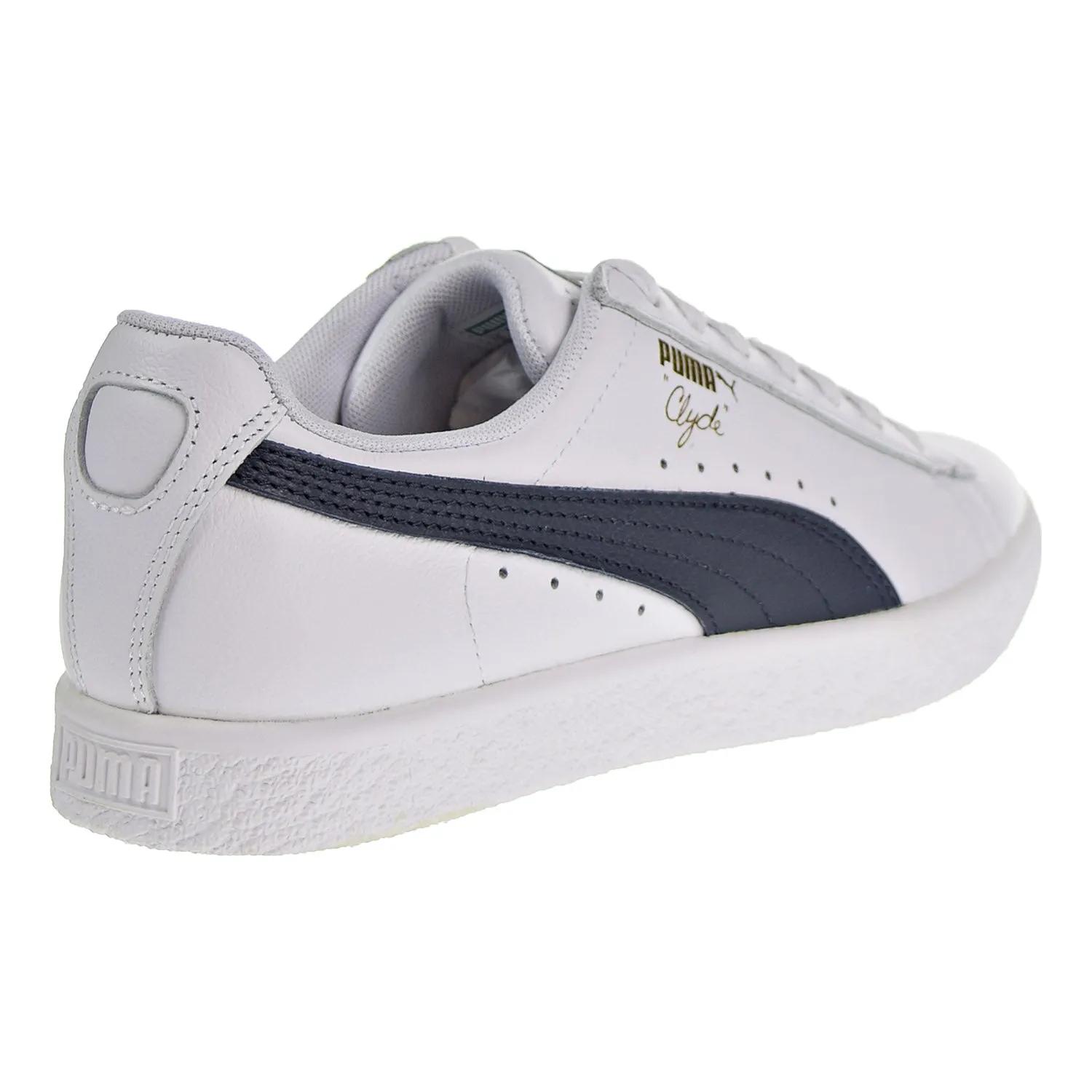 Puma Clyde Core Foil Women's Shoes White/Navy/Team Gold
