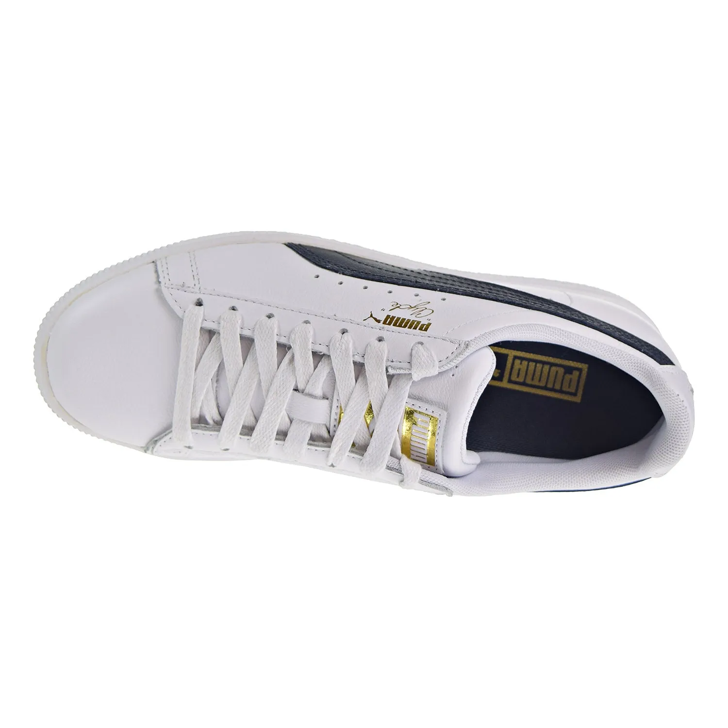 Puma Clyde Core Foil Women's Shoes White/Navy/Team Gold