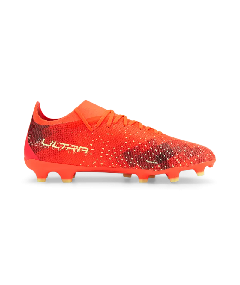 Puma Ultra Match FG/AG Soccer Cleats 106900 03  FIERY CORAL-FIZZY LIGHT-PUMA BLACK
