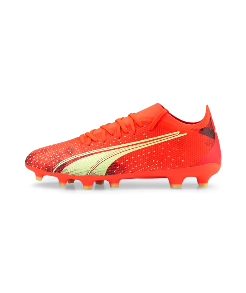 Puma Ultra Match FG/AG Soccer Cleats 106900 03  FIERY CORAL-FIZZY LIGHT-PUMA BLACK