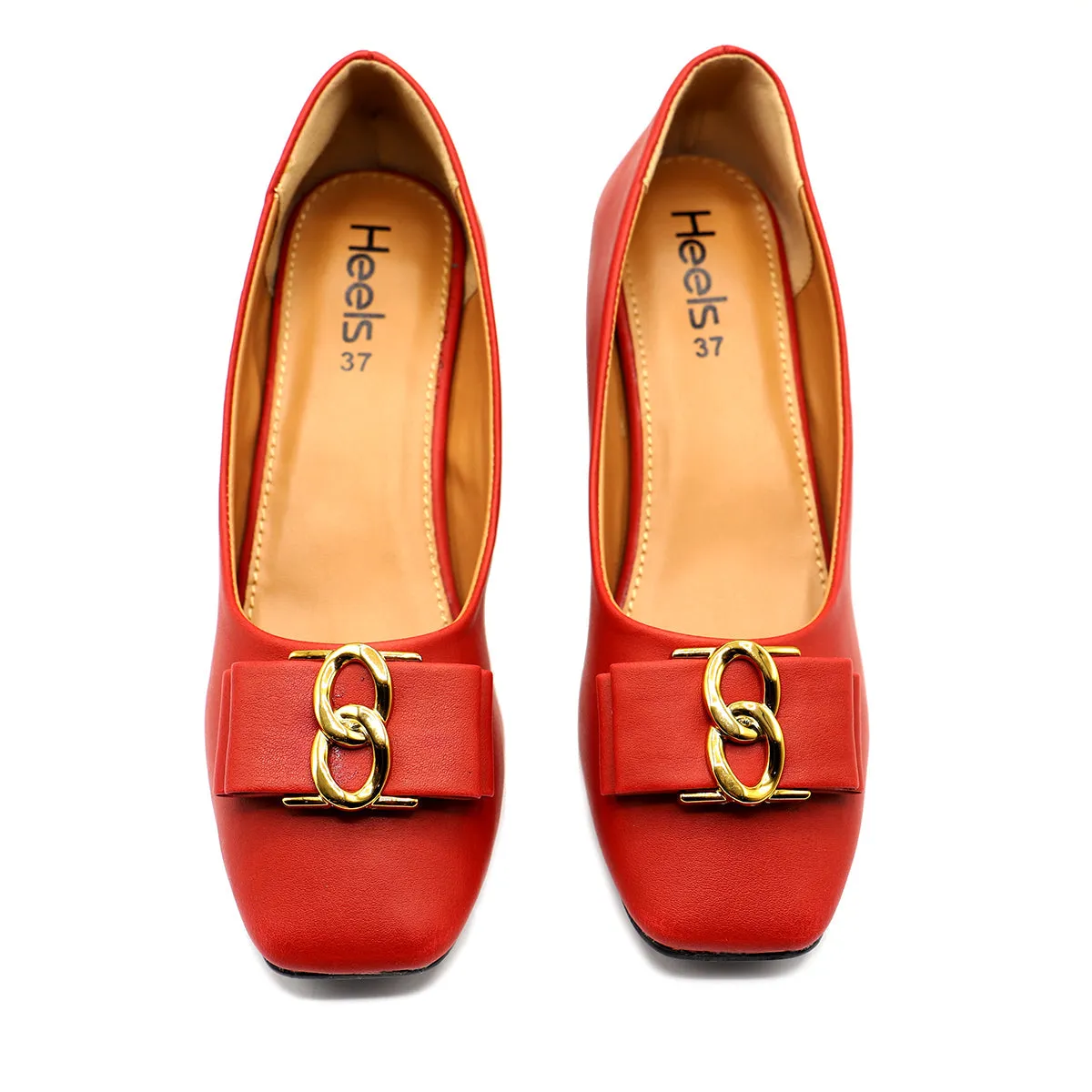 Red Formal Court Shoes 085464
