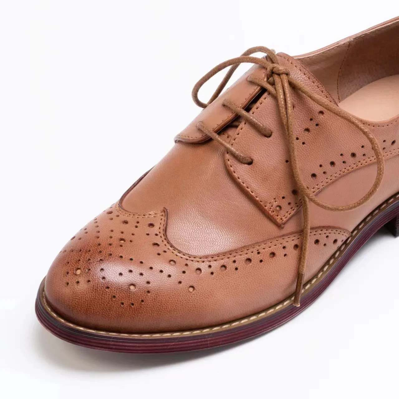 Round Toe Casual Leather Flats