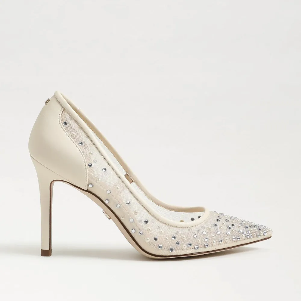 Sam Edelman Hazel Mesh Pointed Toe Pump in Nude/Modern Ivory Mesh