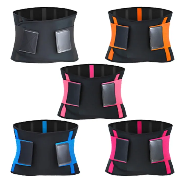 SBR Neoprene Sports Protective Gear Support Waist Protection Belt, Size:XL(Black)