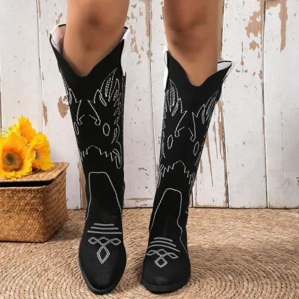 sealbeer - Black Casual Embroidered Patchwork Pointed Comfortable Out Door Shoes