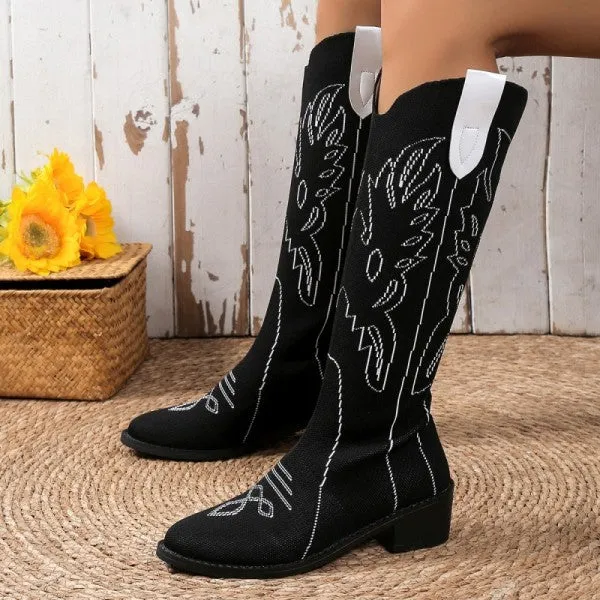 sealbeer - Black Casual Embroidered Patchwork Pointed Comfortable Out Door Shoes
