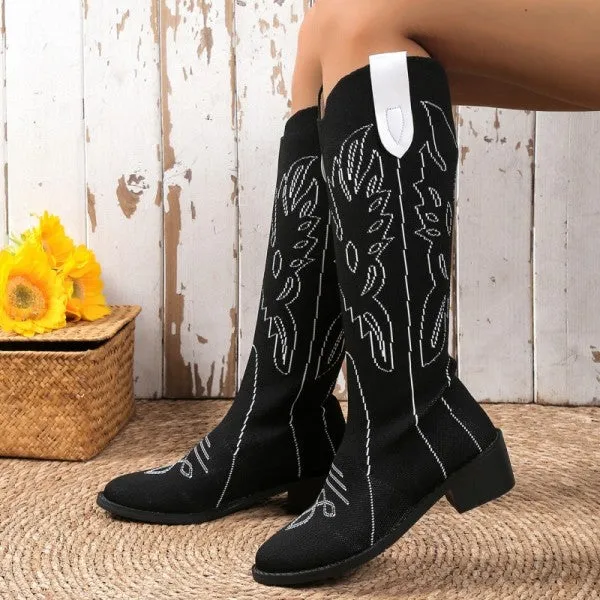 sealbeer - Black Casual Embroidered Patchwork Pointed Comfortable Out Door Shoes