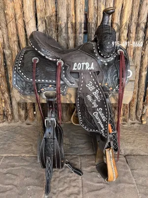 Sheridan Team Roping Saddle Black/In Seat Rig