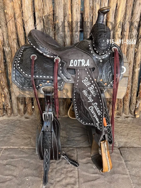 Sheridan Team Roping Saddle Black/In Seat Rig