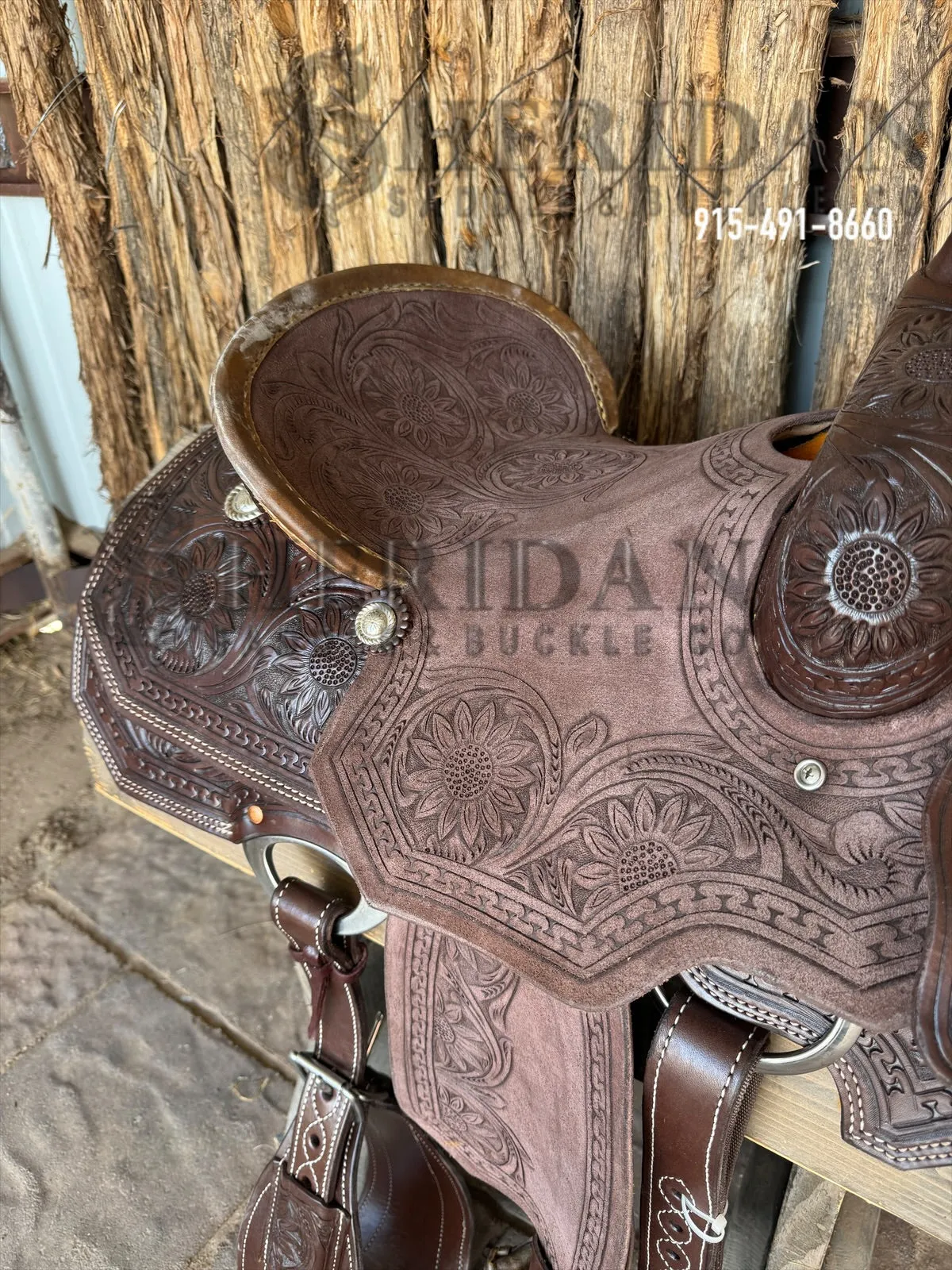 Sheridan Team Roping Saddle Chocolate/Sunflower