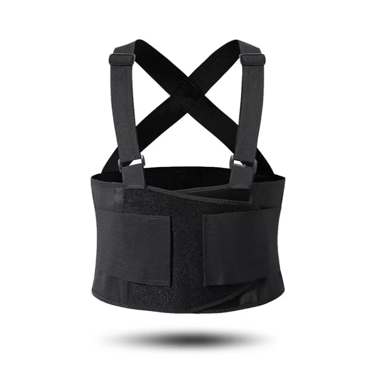 Sports Back Support Belt Waist Pain Protection Belt with Suspender Strap for Heavy Lifting, Size: XL
