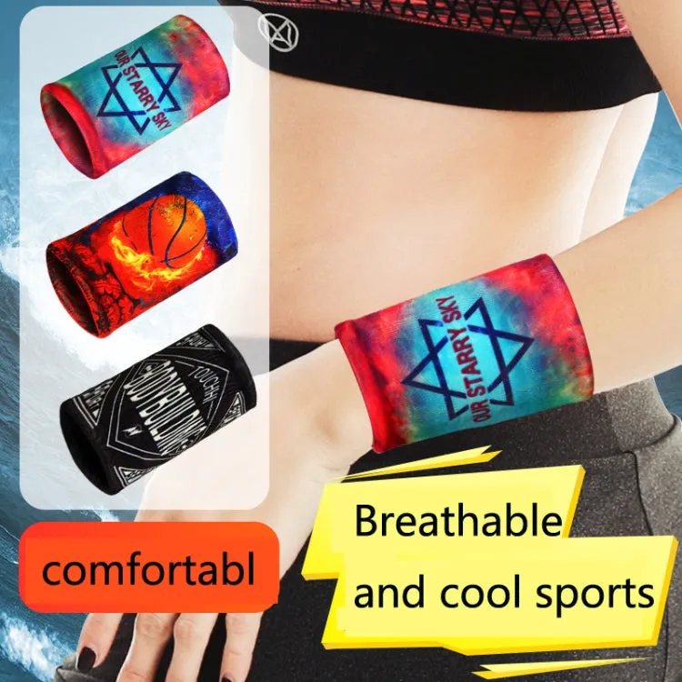 Sports Fitness Elastic Wristbands Absorbing Sweat Playing Ball Riding Wiping Sweat Cold Wristbands, Specification: S(Big Mouth Beast)