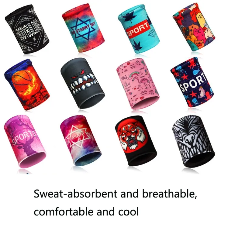 Sports Fitness Elastic Wristbands Absorbing Sweat Playing Ball Riding Wiping Sweat Cold Wristbands, Specification: S(Big Mouth Beast)