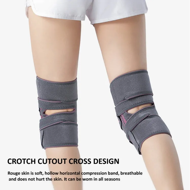 Sports Protection Knee Pads Meniscus Protection Cover Patella Brace With Double Anti-slip Strip(Black Orange)