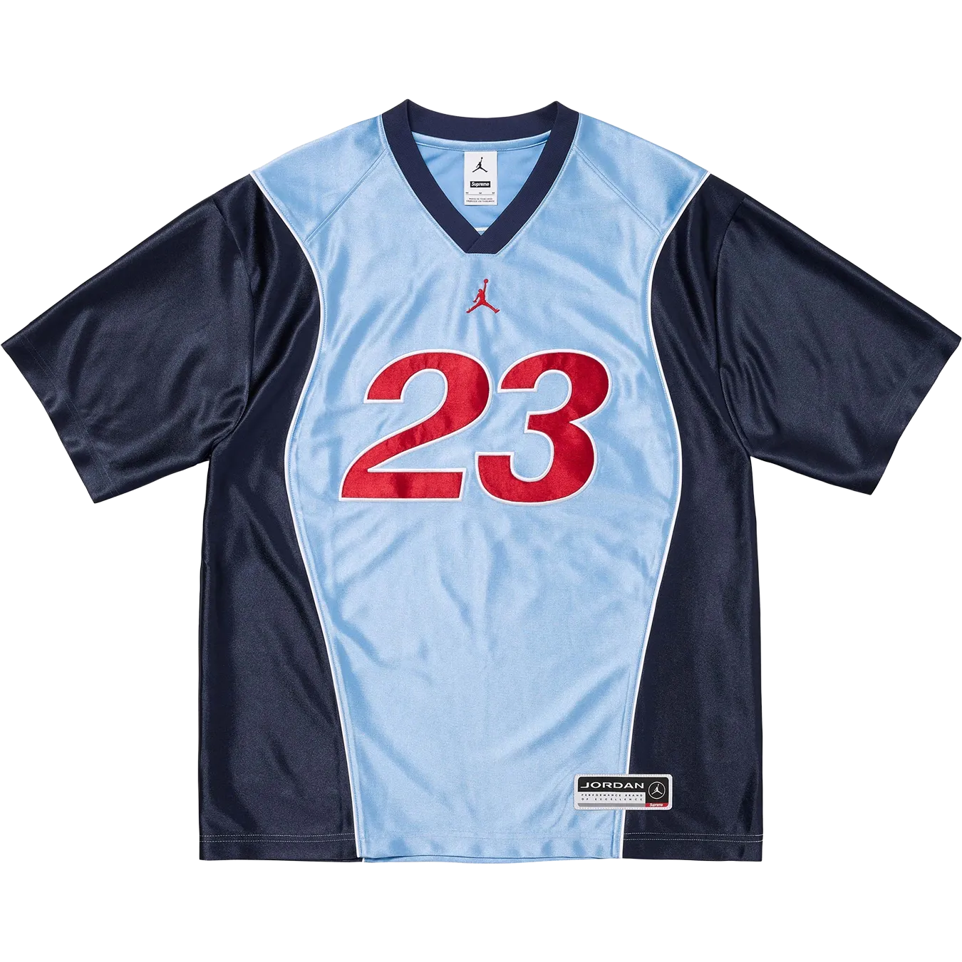 Supreme x Jordan Warm Up Jersey 'Light Blue/Navy'