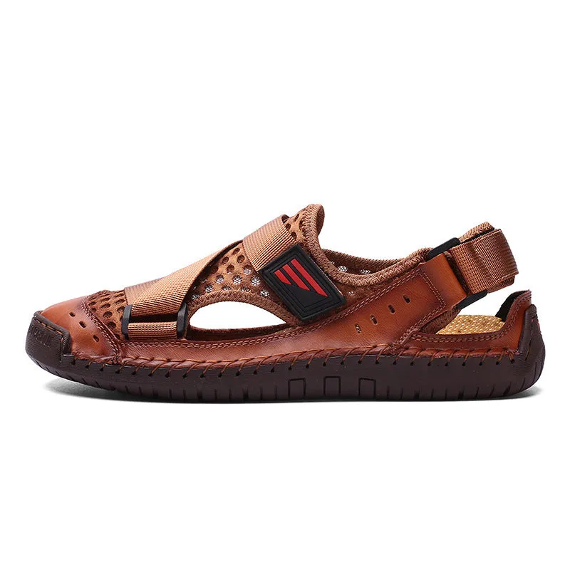 SURSELL Men's Casual Beach Breathable Plus Size Sandals