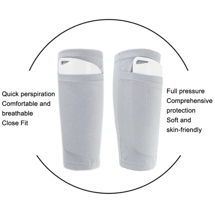Sweat-Absorbing Breathable Insert Socks Calf Guard Socks Football Protective Gear(Orange L)