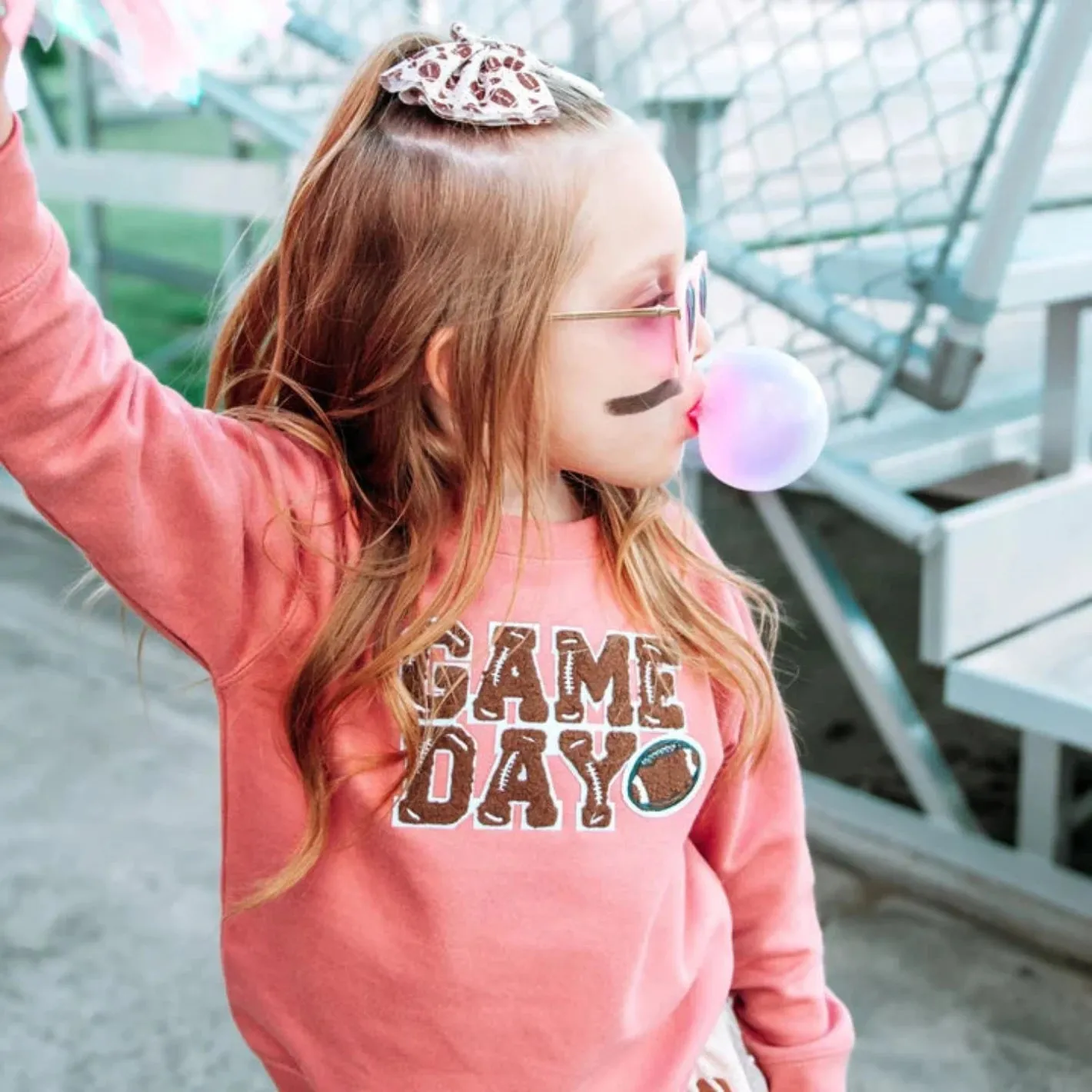 Sweet Wink Girls FOOTBALL LOVE Bow Hair Clip