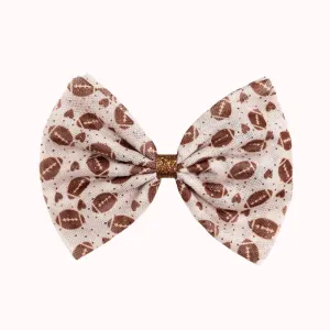 Sweet Wink Girls FOOTBALL LOVE Bow Hair Clip
