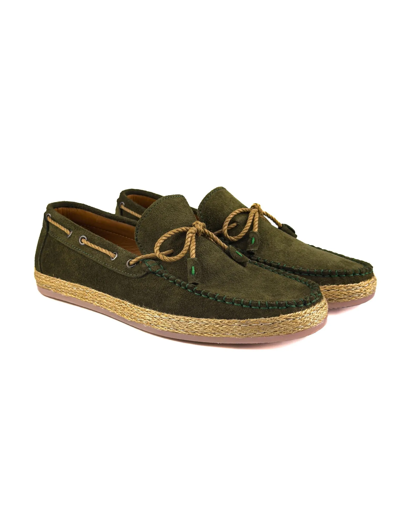 T-Hadrian Green Genuine Suede Leather Men's Loafer Shoe
