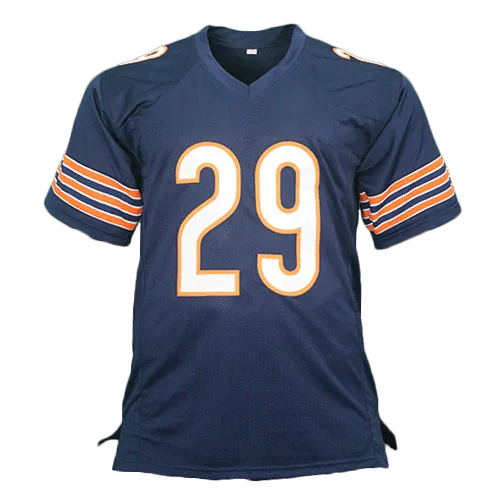 Tarik Cohen Autographed Pro Style Football Jersey Blue (Beckett)
