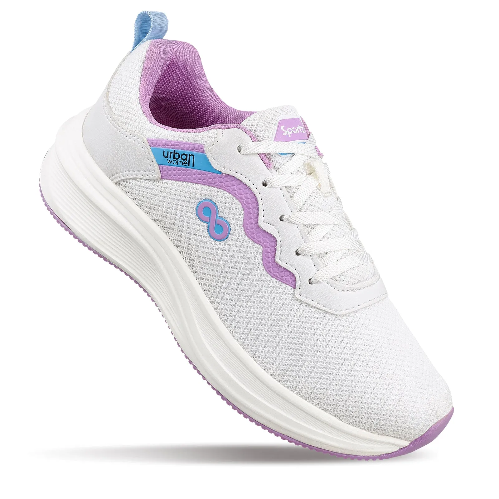 URBAN Women's Lace-up Sports Shoe - WS9919 White