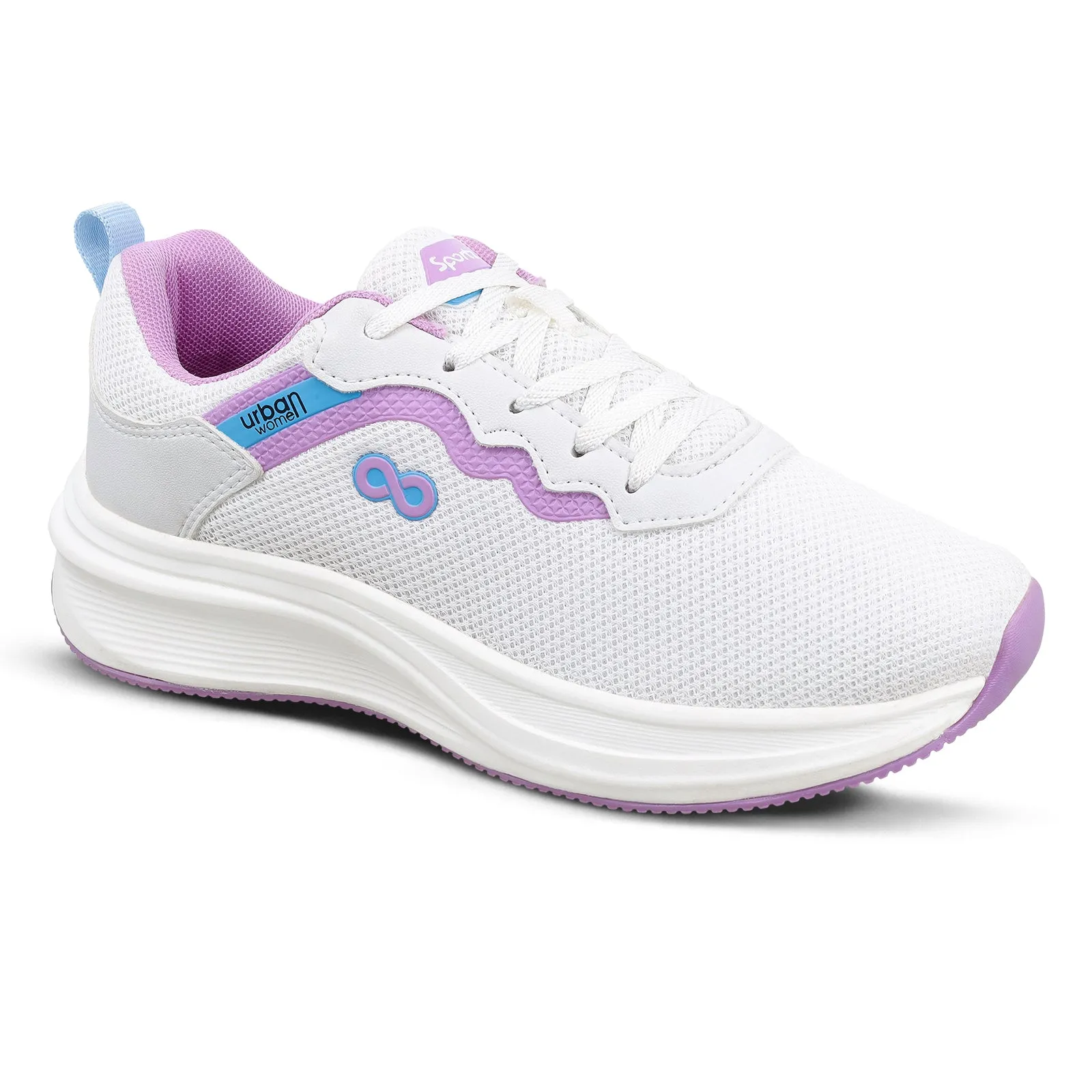 URBAN Women's Lace-up Sports Shoe - WS9919 White