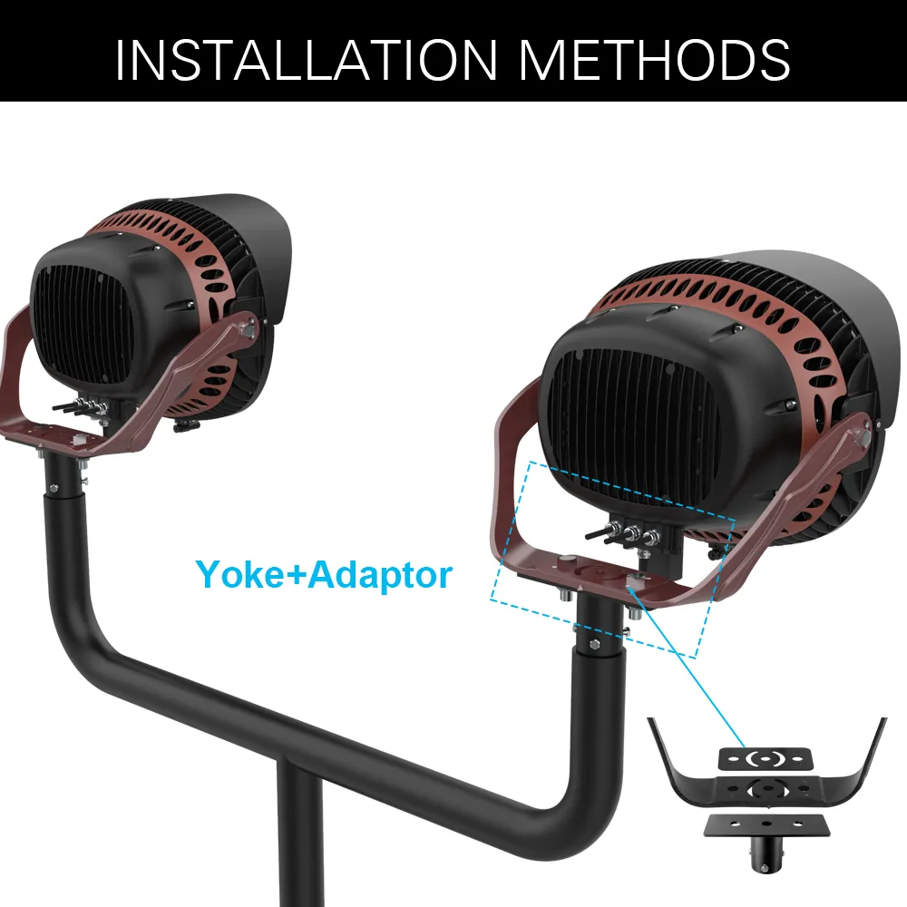 VEGA LED Sports Light - 850W - 118,000lm - 5000K - 120-277V - 4H4V - 2000W Equal - 10 Year Warranty