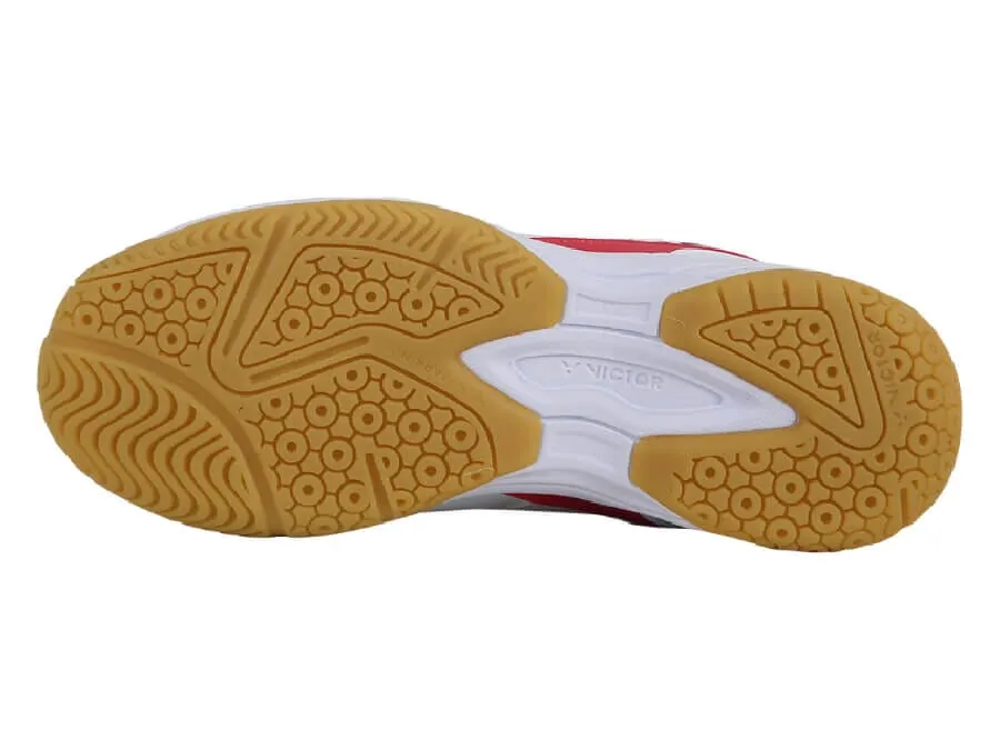 Victor A170 AD Court Shoes Bright White/High Risk Red