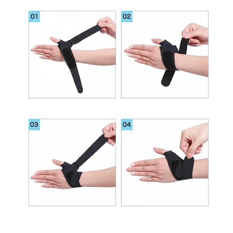 Volleyball Badminton Tendon Sheath Wristband Thin Wrist Sprain Thumb Cover, Specification: M（Right Hand）