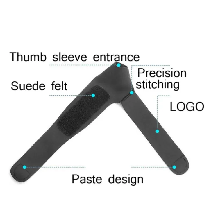 Volleyball Badminton Tendon Sheath Wristband Thin Wrist Sprain Thumb Cover, Specification: M（Right Hand）