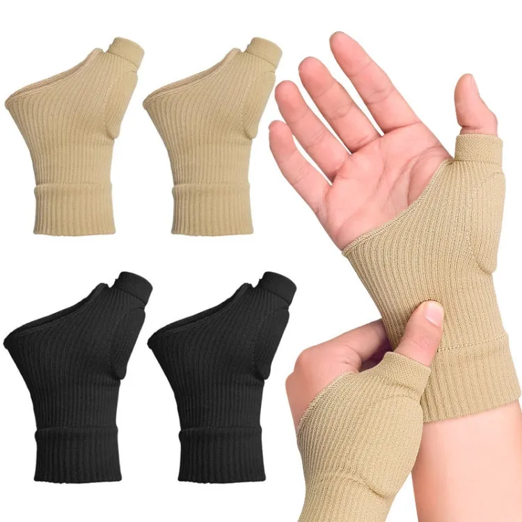 Warm and Cold Protection Gym Half Finger Gloves, Size: S(Skin Color)