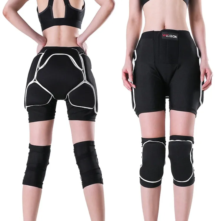 WEISOK Ski Hip Pads Knee Pads Adult Roller Skating Protective Gear, Specification: L (60-70kg)