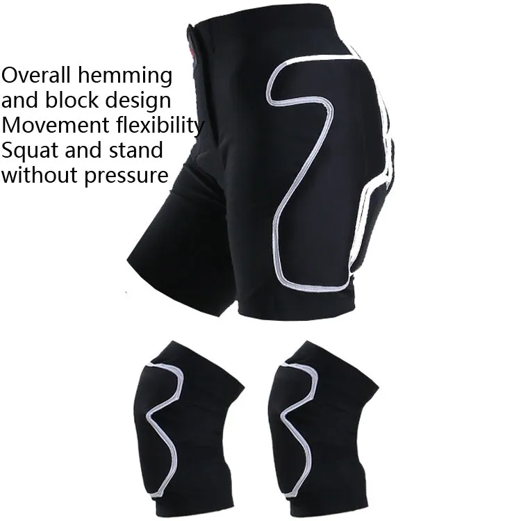 WEISOK Ski Hip Pads Knee Pads Adult Roller Skating Protective Gear, Specification: L (60-70kg)