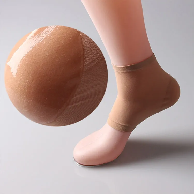 Winter Anti-cracking Silicone Moisturizing Heel Socks, One Pair, Size:S Code (34-39)(Skin Color)