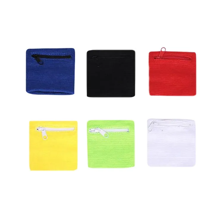 With Zipper Wrist Wallet Key Coin Wrist Bag Personalized Wrist Guard(Black)