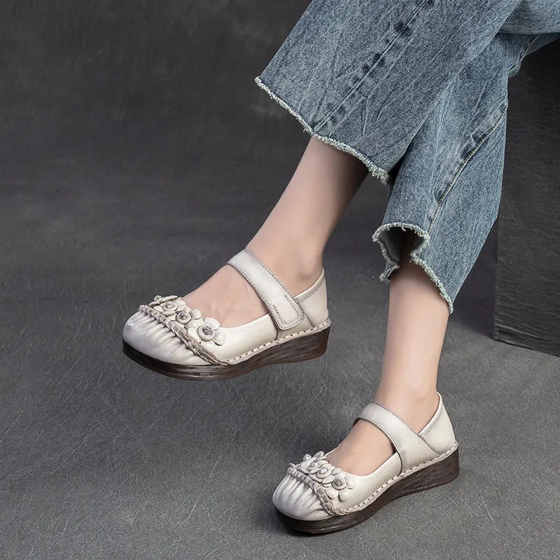 Women Retro Casual Leather Comfort Casual Shoes