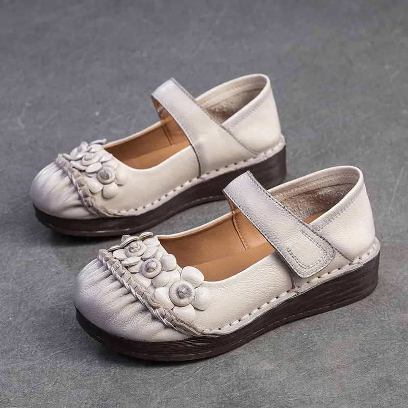 Women Retro Casual Leather Comfort Casual Shoes