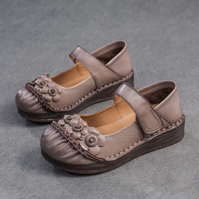 Women Retro Casual Leather Comfort Casual Shoes