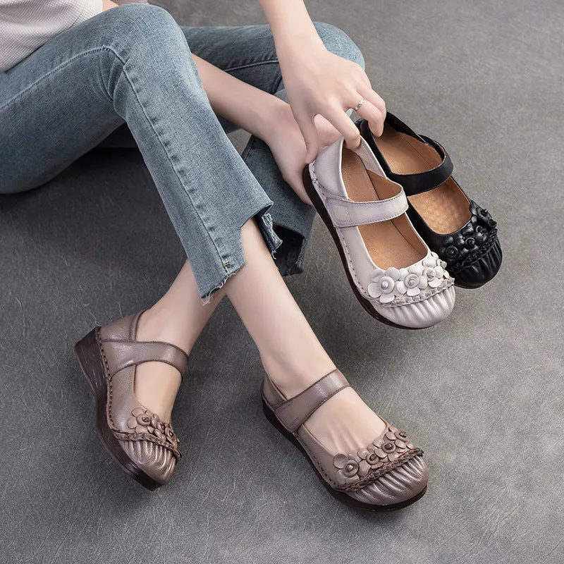 Women Retro Casual Leather Comfort Casual Shoes