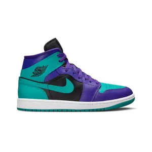 WOMEN'S AIR JORDAN 1 MID BLACK GRAPE