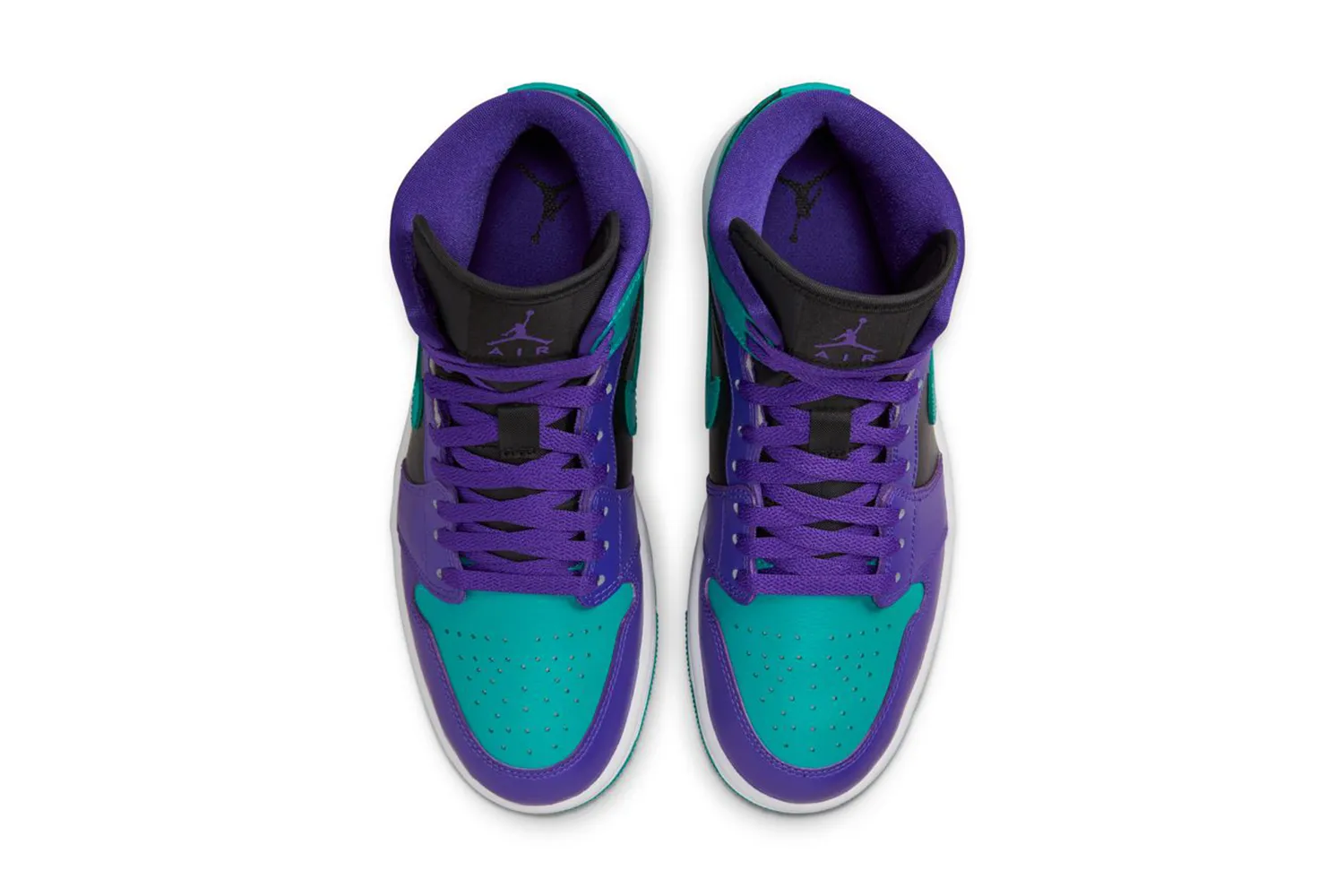 WOMEN'S AIR JORDAN 1 MID BLACK GRAPE