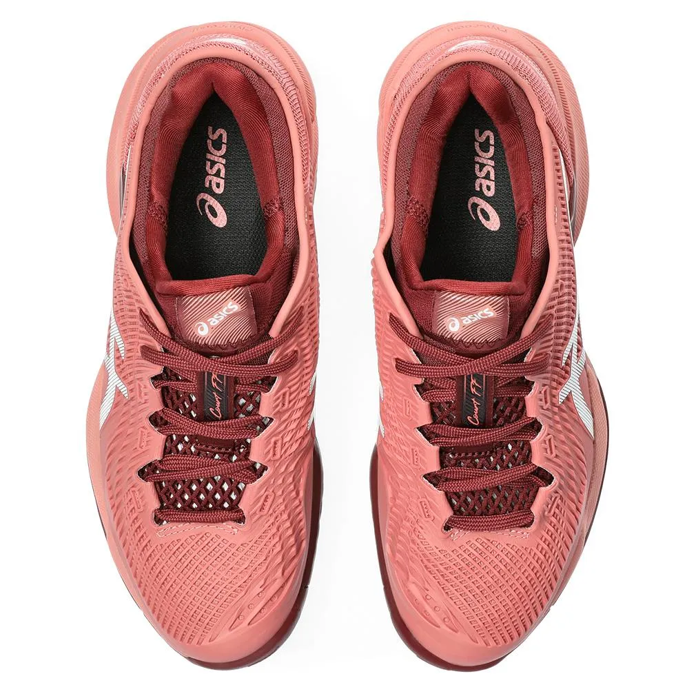 Women's Court FF 3 Tennis Shoes Light Garnet and White