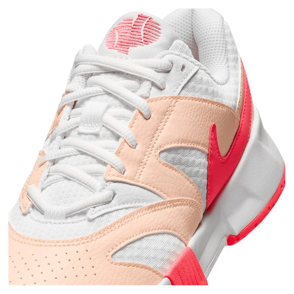 Womens Court Lite 4 Tennis Shoes White and Aster Pink